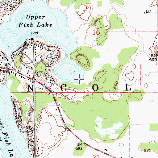Topographic Map of Township of Lincoln, IN