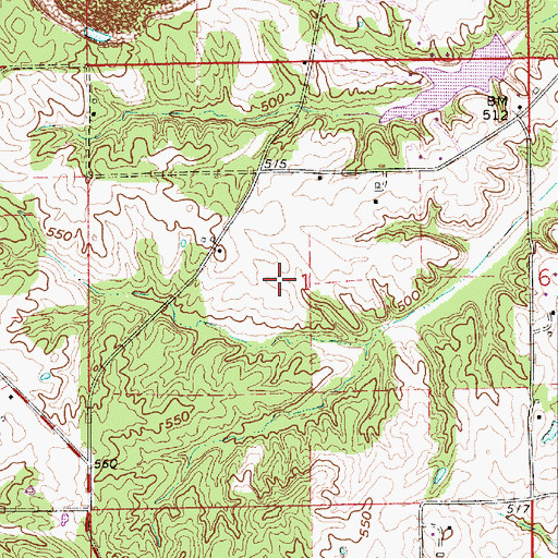 Topographic Map of Township of Lockhart, IN