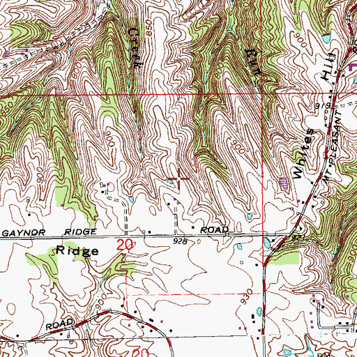Topographic Map of Township of Logan, IN