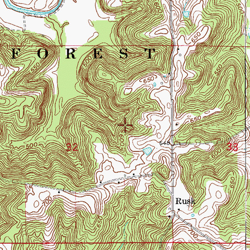 Topographic Map of Township of Lost River, IN