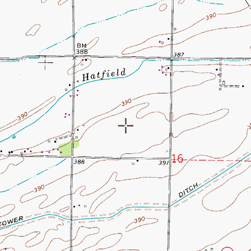 Topographic Map of Township of Luce, IN