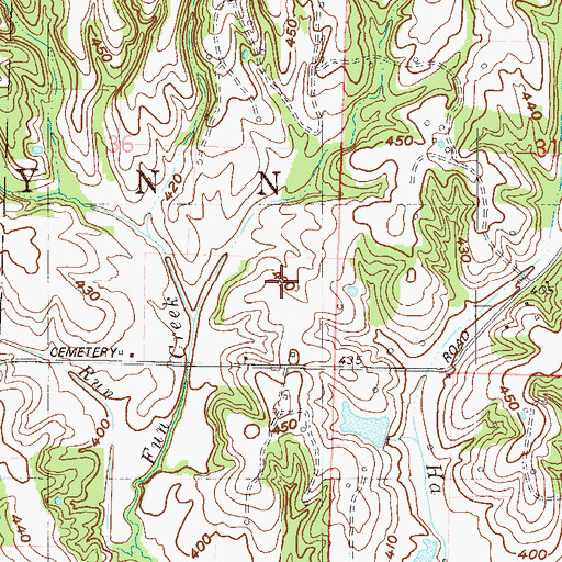 Topographic Map of Township of Lynn, IN