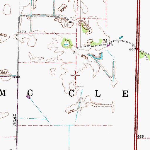 Topographic Map of Township of McClellan, IN