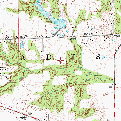 Topographic Map of Township of Madison, IN
