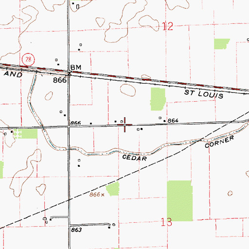 Topographic Map of Township of Madison, IN