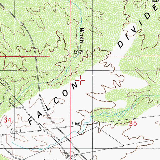 Topographic Map of Falcon Divide, AZ