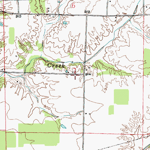 Topographic Map of Township of Marion, IN