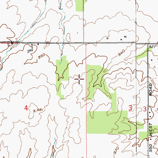Topographic Map of Township of Marion, IN