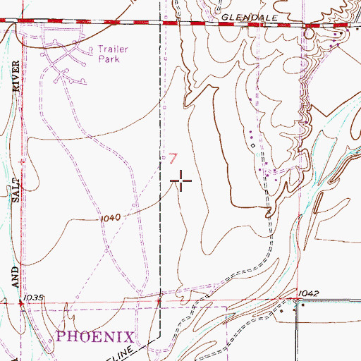 Topographic Map of Glendale Municipal Airport, AZ