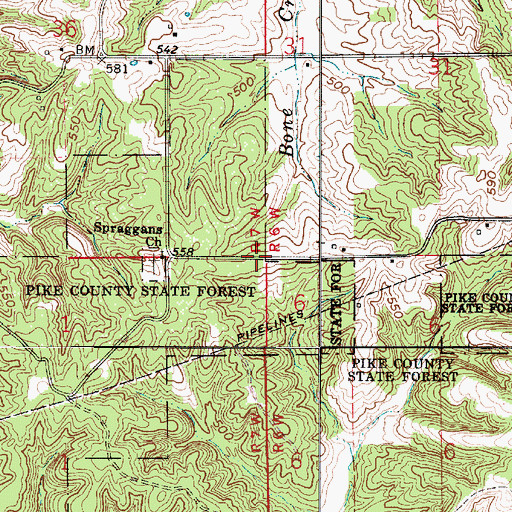 Topographic Map of Township of Marion, IN