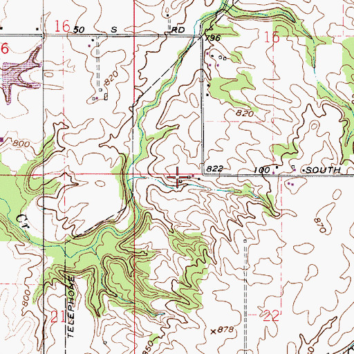 Topographic Map of Township of Marion, IN