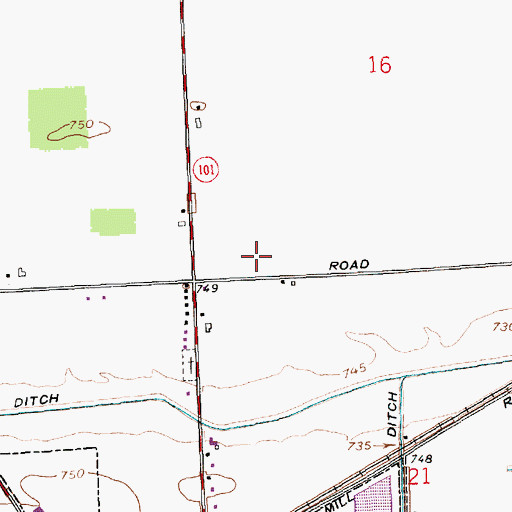 Topographic Map of Township of Maumee, IN