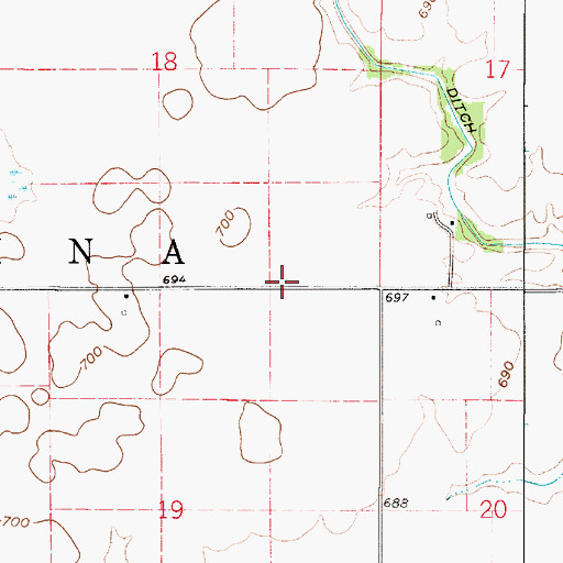 Topographic Map of Township of Medina, IN