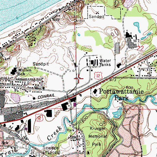 Topographic Map of Township of Michigan, IN