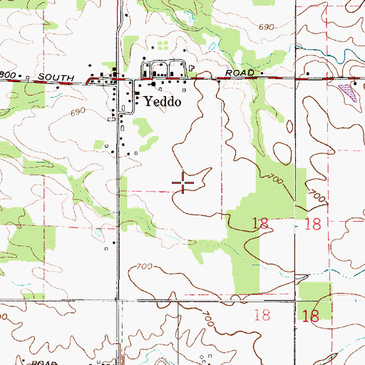 Topographic Map of Township of Millcreek, IN