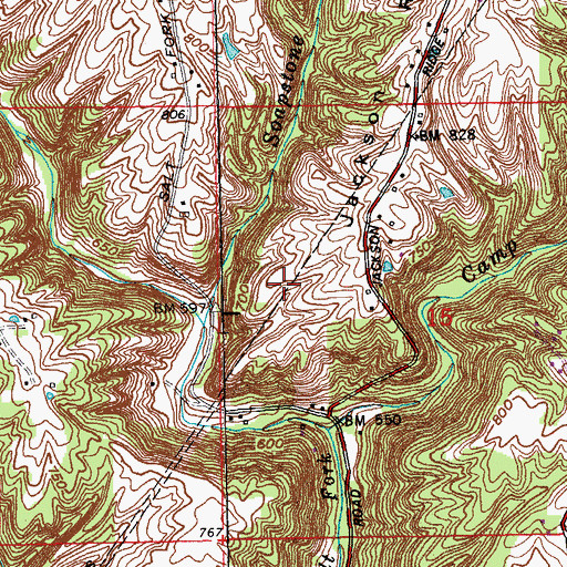 Topographic Map of Township of Miller, IN