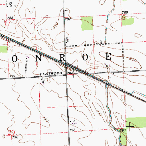 Topographic Map of Township of Monroe, IN