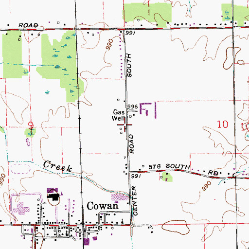 Topographic Map of Township of Monroe, IN