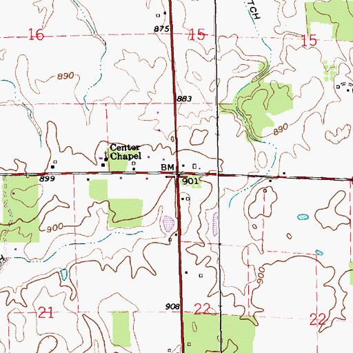 Topographic Map of Township of Monroe, IN