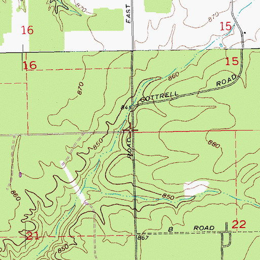 Topographic Map of Township of Monroe, IN