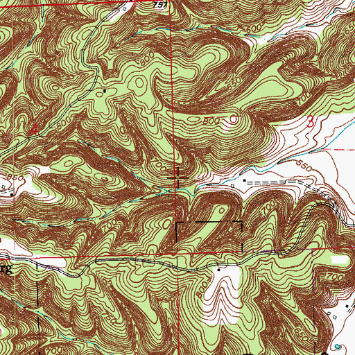 Topographic Map of Township of Monroe, IN