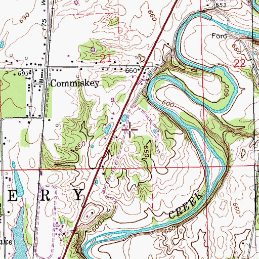 Topographic Map of Township of Montgomery, IN