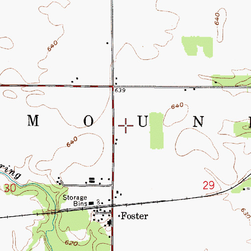 Topographic Map of Township of Mound, IN