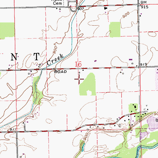 Topographic Map of Township of Mount Pleasant, IN