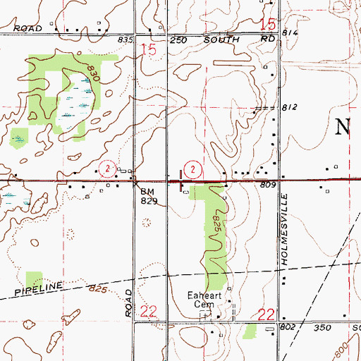 Topographic Map of Township of New Durham, IN