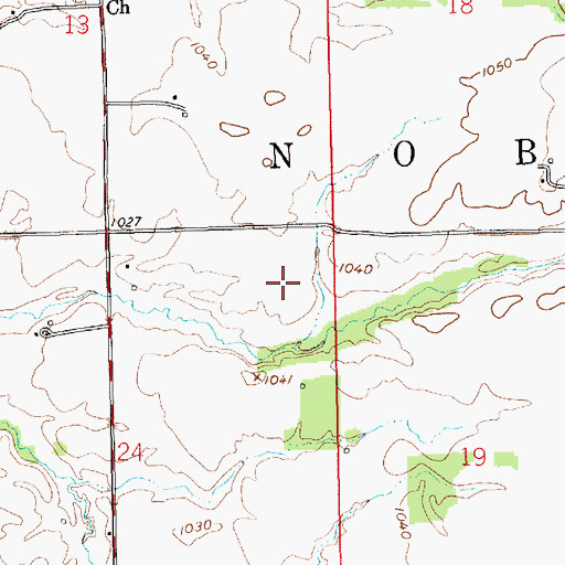 Topographic Map of Township of Noble, IN