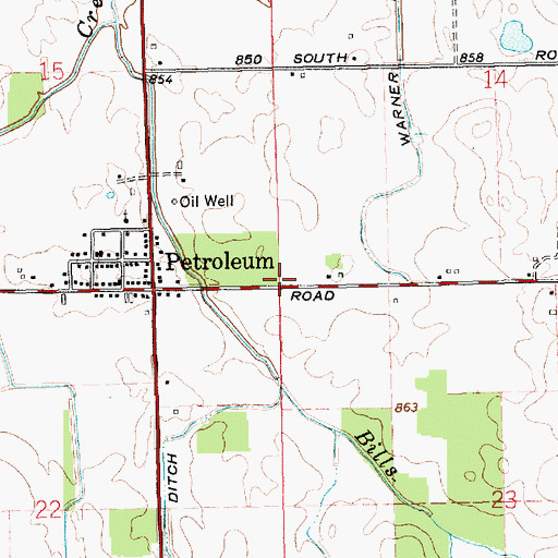 Topographic Map of Township of Nottingham, IN
