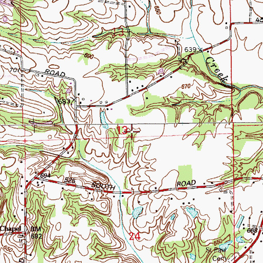Topographic Map of Township of Ohio, IN