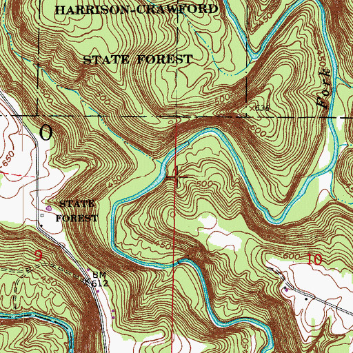 Topographic Map of Township of Ohio, IN