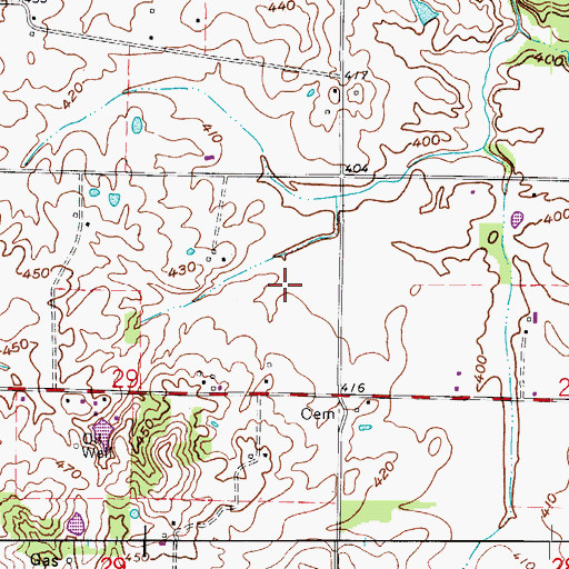 Topographic Map of Township of Ohio, IN