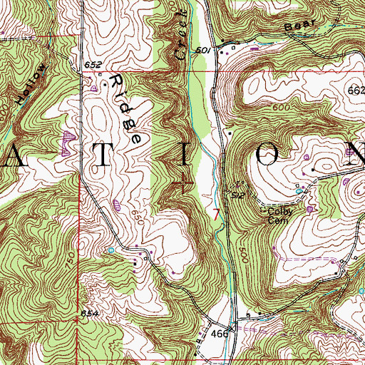 Topographic Map of Township of Oil, IN