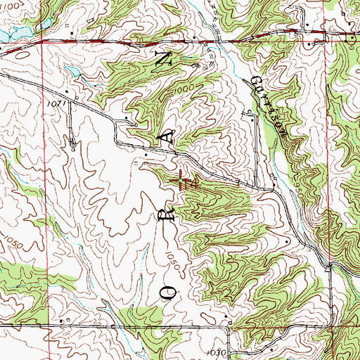 Topographic Map of Township of Orange, IN