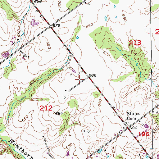 Topographic Map of Township of Oregon, IN