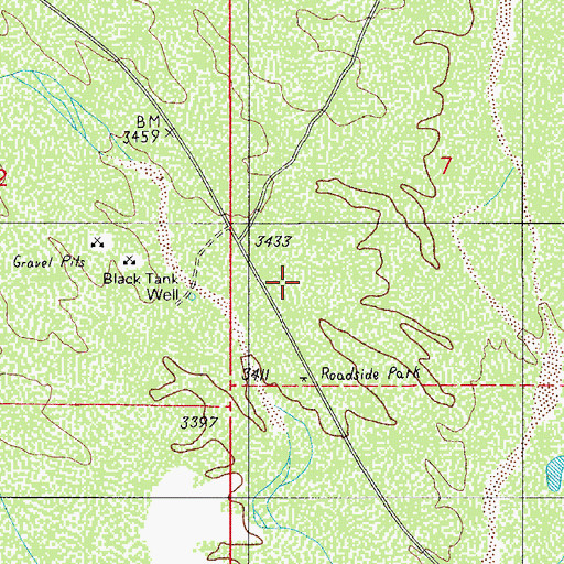 Topographic Map of Falcon Valley, AZ