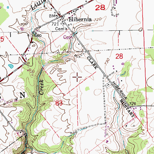 Topographic Map of Township of Owen, IN