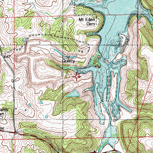 Topographic Map of Township of Patoka, IN