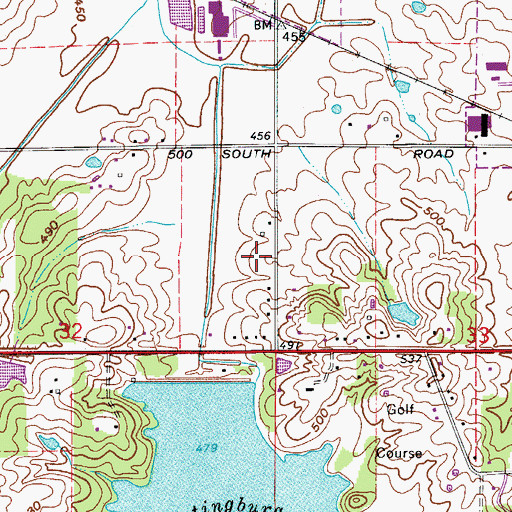 Topographic Map of Township of Patoka, IN