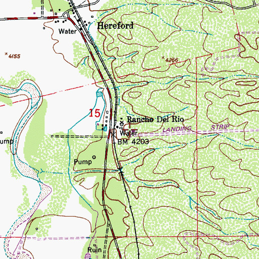 Topographic Map of Thompson International Aviation Airport, AZ