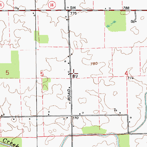 Topographic Map of Township of Paw Paw, IN