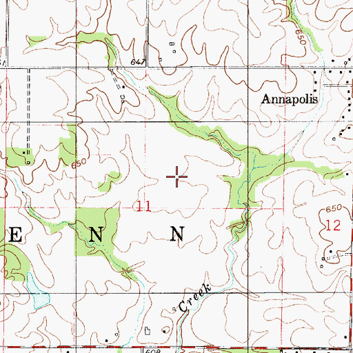 Topographic Map of Township of Penn, IN