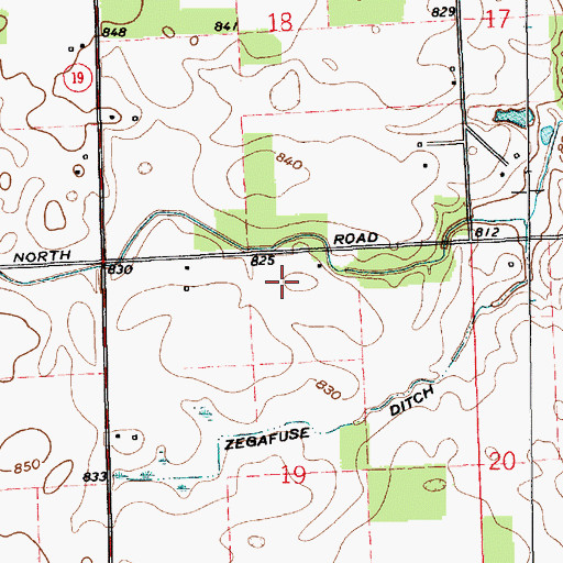 Topographic Map of Township of Perry, IN