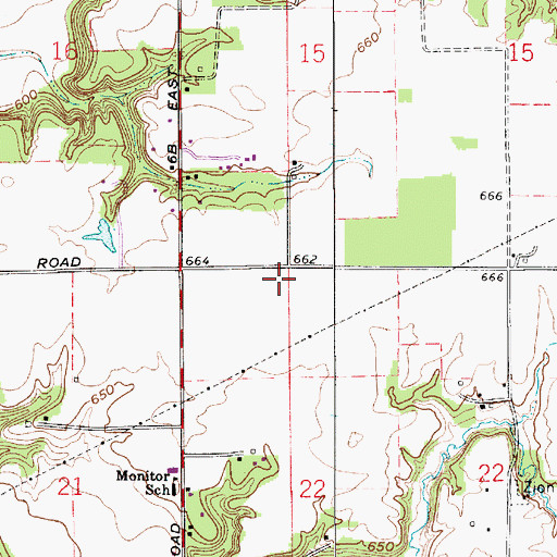 Topographic Map of Township of Perry, IN