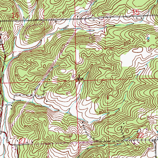 Topographic Map of Township of Pierce, IN