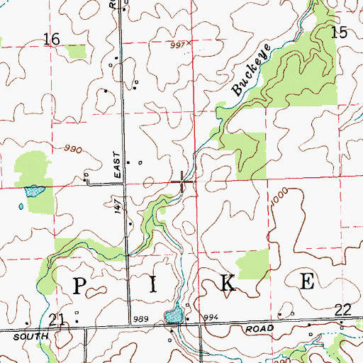 Topographic Map of Township of Pike, IN