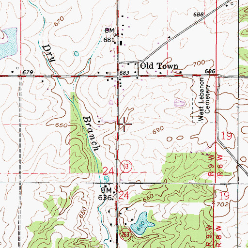 Topographic Map of Township of Pike, IN
