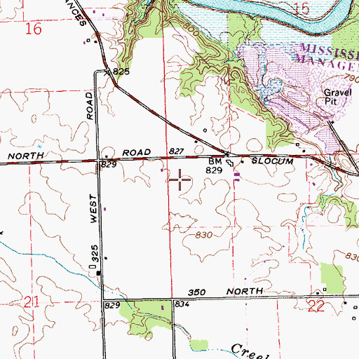 Topographic Map of Township of Pleasant, IN